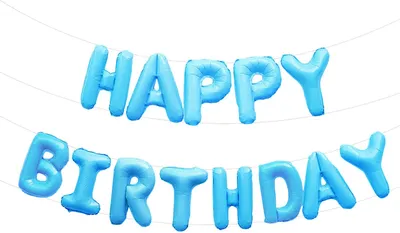 Produktbild von Oblique Unique Happy Birthday Folienballon Girlande in blau Geburtstag Kindergeburtstag Party Deko