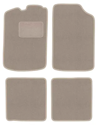 Produktbild von Velours-Fußmatten für Volkswagen Golf I 1974-1983 (Schrägheck) – 4-tlg, Beige, passgenau – Wielganizator LUX