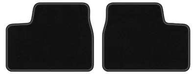 Produktbild von Velours-Fußmatten Hinten für Opel Astra G 1998-2009 (Cabrio/Coupé/Bertone) – 2-tlg, Schwarz, passgenau – Wielganizator LUX
