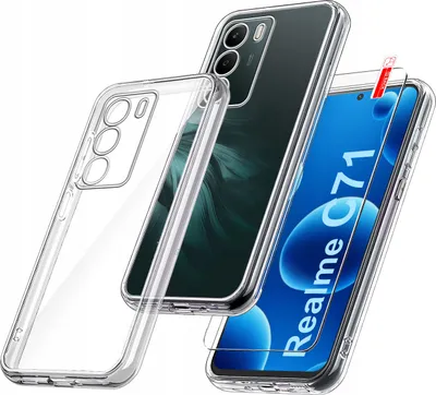 Immagine prodotto di Custodia per Realme C71 RINFORZATA CLEAR CASE 2MM + Vetro 9H