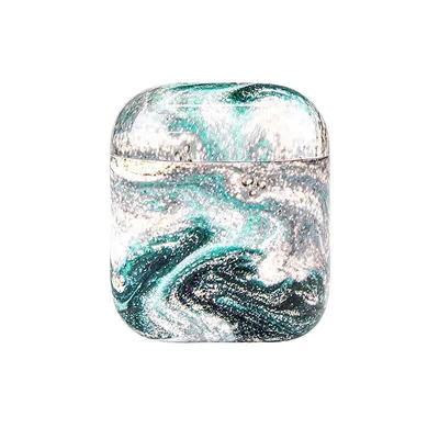 Image de Housse de protection pour AirPods - Marbre vert