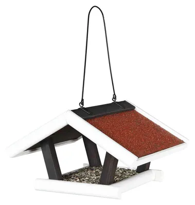 Imagen del producto de TRIXIE - Casa para pájaros colgante, modelo Natura, 30x18x28 cm, color negro y blanco, referencia 55804