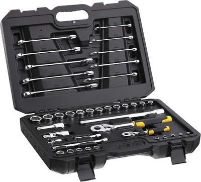 Image de Coffret de douilles ¼’’ + ½’’ + clés mixtes - jeu de 41 pcs - STANLEY - STMT82832-1