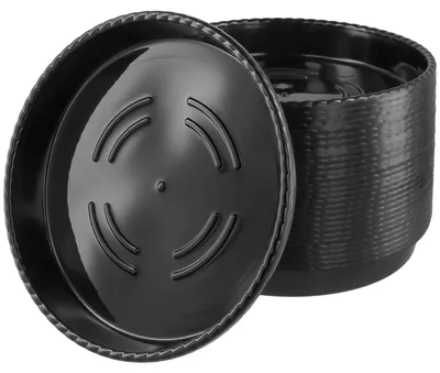 Image de Lot de 20 pots de fleurs noirs, pour intérieur et extérieur