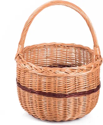 Produktbild von JIPRO® Einkaufskorb aus Weide Lány III. - Weidenkorb - Ø 25 x H 19/29(cm)
