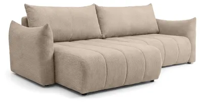 Zdjęcie produktu dla Narożnik Flo, z funkcją spania, do salonu, tkanina Poso, cappuccino (02)