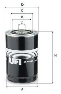 Produktbild von Ölfilter UFI 23.745.00 Anschraubfilter