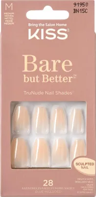 Produktbild von KISS | Künstliche Nägel Ballerina - Nude - Modell BN15C - 28 Stück - Salonqualität - Einfach anzuwenden