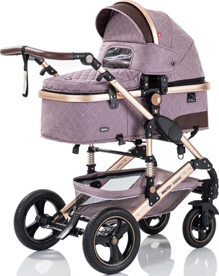 Produktbild von Daliya® BAMBIMO 3in1 Kinderwagen mit i-Size Babyschale, Gummi-Rädern & Aluminiumrahmen, Travel-System mit 2in1-Babywanne/Sportsitz, Kombi-Kinderwagen