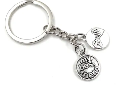 Produktbild von Onwomania BFF Best Friend Bester Friend Schlüsselanhänger Metall Glücksbringer in Alu Geschenkbox, ideal zum Verschenken