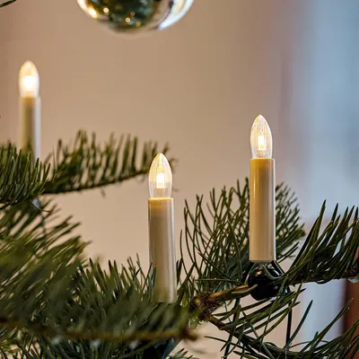 Produktbild von Hellum Lichterkette Riffelkerz.klar Innen 20tlg; 812046