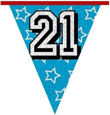 Productafbeelding van Vrolijke Feestelijke Wimpelketting Meer Kleuren