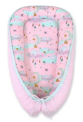 Produktbild von Bobono Babyschlafsack Kokon Premium Rosa 95x55 cm mit Okotex-er ECO FILLBALL Füllung und verstellbarer Größe