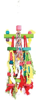 Produktbild von Famanu Vogelspielzeug aus Naturholz - Großes, buntes Kau-Spielzeug für Vögel