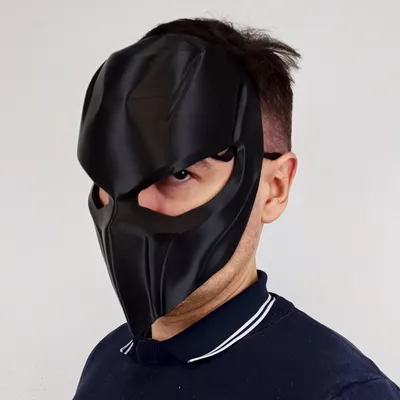 Produktbild von Decords 3D-Cosplay-Maske – taktische Superschurken-Maske, Farbe Grau