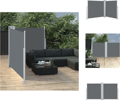 Produktbild von vidaXL Ausziehbare Seitenmarkise Anthrazit 100 x 600 cm -  Sonnenschirme & Sonnenschutze