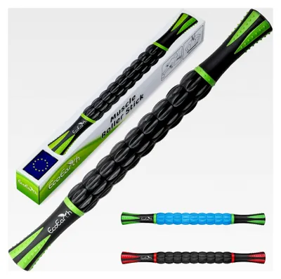 Produktbild von Muskelroller-Stick (43 x 4 cm, 1 Stück) – Lymphdrainage-Massagegerät für Arm, Schulter, Rücken und Bein – Myofasziale Triggerpunkt-Faszien-Massagegerät