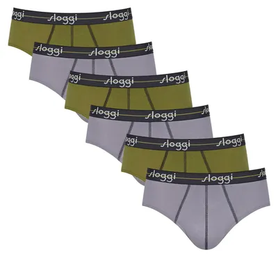 Produktbild von sloggi Herren Slip 6-Pack Start Midi - TAUPE - DARK COMBINATION - Größe 4