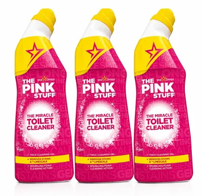 Produktbild von 3 x Stardrops The Pink Stuff The Miracle Toilet Cleaner Toilettenreiniger je 750ml WC Reiniger, KI-generiertes Bild