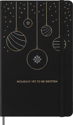 Produktbild von Moleskine Holiday Notizbuch, L/A5, Liniert, fester Einband, Schwarz