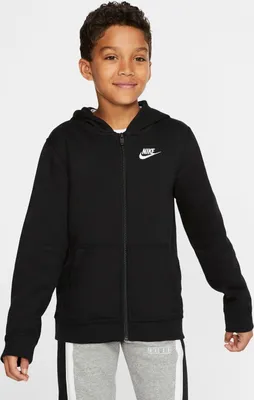 Produktbild von Nike B Nsw Hoodie Fz Club Black/Black/White L
