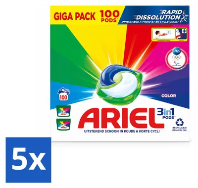 Produktbild von 5 x Ariel 3in1 Pods Color Waschmittel - Vorteilspackung - 5 Stücke