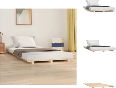 Produktbild von vidaXL Massivholzbett 100x200 cm Kiefer -  Betten & Bettgestelle