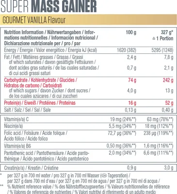 Immagine prodotto di Dymatize Super Mass Gainer- 2943 g Vaniglia