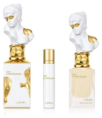 Zdjęcie produktu dla Lattafa Her Confession EDP 100 ml + EDP MINI 12 ml + Spray do włosów 50 ml
