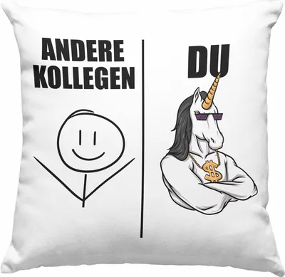 Produktbild von Trendation - Bester Kollege Deko-Kissen mit Füllung 40x40 Geschenk Lieblingskollege mit Spruch Danke Lustig (Rosa)