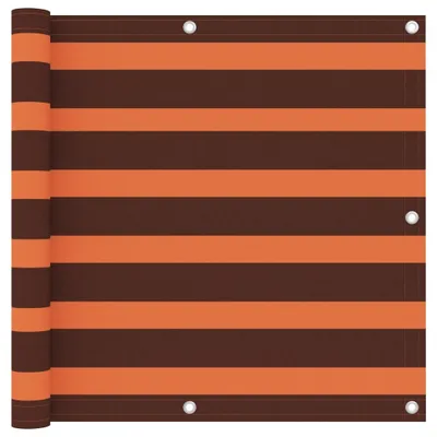 Image de Vidaxl Balcony Bildschirm 90x400 cm Oxford Fabric Orange et Braun