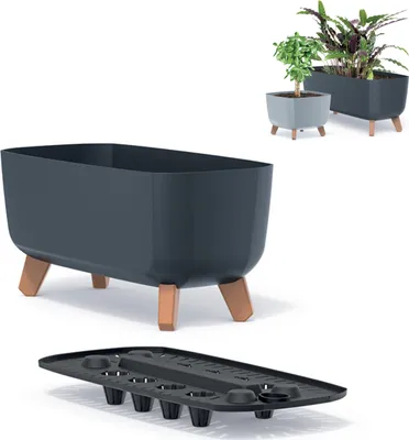 Produktbild von Blumentopf auf Beinen GRACIA CASE DGCL400 | Anthrazit
