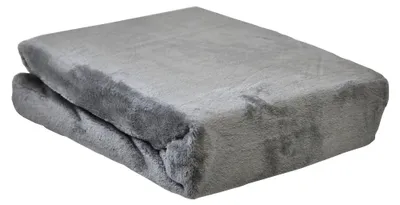 Produktbild von Teddy Flausch Winter Spannbettlaken Spannbetttuch 100x200cm Cashmere Touch Nicky Plüsch Chinchilla Offwhite Grau Anthrazit, Farbe:Grau