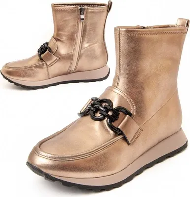 Produktbild von Montevita Stücke Calig Damen Stiefel aus Naturleder, goldfarben, mit gepolsterter Innensohle