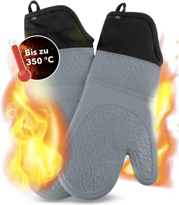 Immagine prodotto di Omgoods - Guanti da forno in silicone - Resistenti al calore fino a 350°C