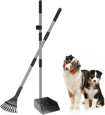 Produktbild von Metall-Schaufel mit verstellbarem Langgriff, 106 cm, für Hunde