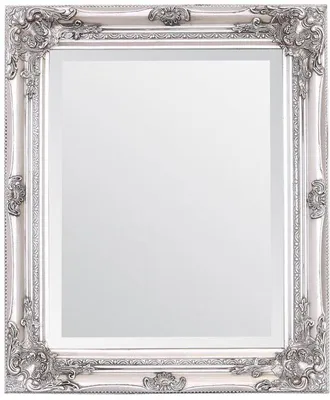 Produktbild von Antiker Wandspiegel in Barockstil - 50 cm x 60 cm, antikes Silber