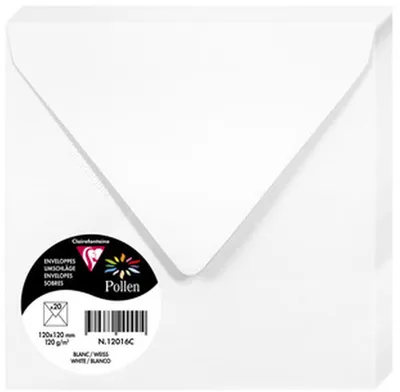 Zdjęcie produktu dla Koperta Pollen by Clairefontaine 120 mm, biała