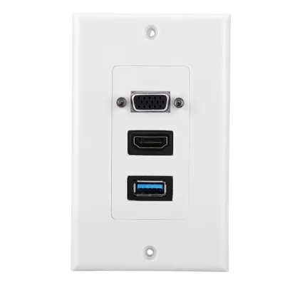 Image de VGA, HDMI, prise USB, prise, prise vidéo