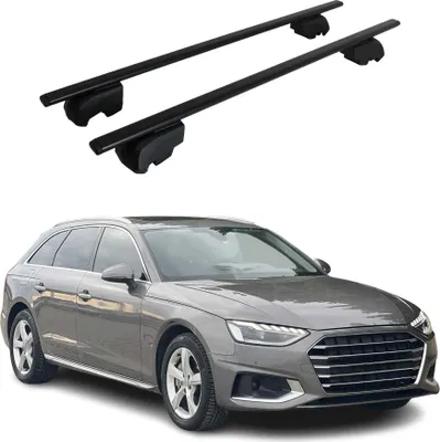 Produktbild von Dachträger Grundtäger für Audi A4 B9 Avant 2016-2025 75kg Metall Schwarz 2 tlg