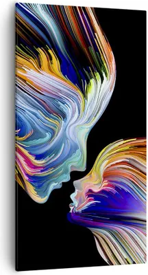 Produktbild von Bild auf Leinwand - Leinwandbild - Abstraktion modern - 55x100cm - Wand Bild - Wanddeko - Leinwanddruck - Bilder - Kunstdruck - Wanddekoration - Leinwand bilder - Wandkunst - PA55x100-3709