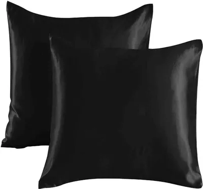 Produktbild von OKWISH Kissenbezüge 2er Set Kissenbezug SetKissenhülle 80x80 cm Kopfkissenbezug Kissen Bezug Weich Schwarz