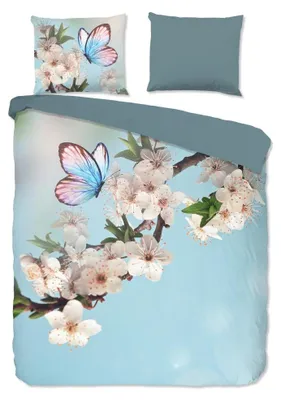 Productafbeelding van Good Morning Dekbedovertrek "Mayla" - Blauw - (240x220 cm) - 100% Katoen