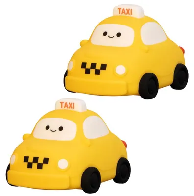 Produktbild von 2x LED Kinder Tischleuchte, Taxi, dimmbar, Nachtlicht, Akku, B 12,5 cm