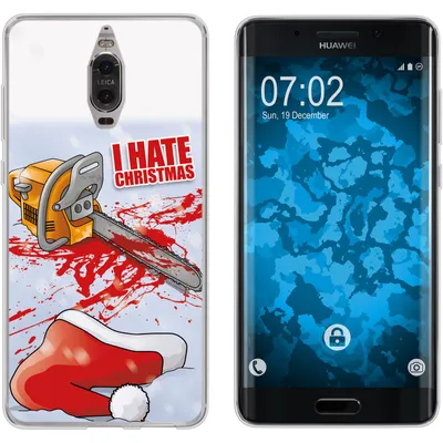 Produktbild von PhoneNatic Case kompatibel mit Huawei Mate 9 Pro Silikon-Hülle X Mas Weihnachten Hate X-Mas M8