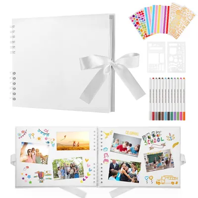 Fotoalbum 29,5x21 cm, schwarz, 80 Seiten, Scrapbook, für 240 Fotos