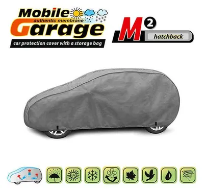 Obrázok produktu pre Kvalitný kryt zo série „Mobile Garage“, veľkosť M1 pre hatchback, 380–405 cm x 126–136 cm, sivý