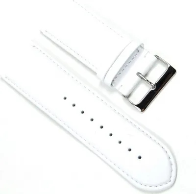 Produktbild von Beach Uhrenarmband Kalbslederband 28mm Weiss