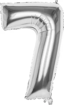 Obrázok produktu pre Fóliový balón Boland číslo "7" strieborný 86 cm