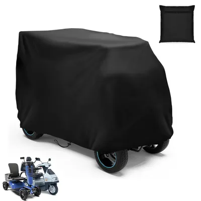 Produktbild von Abdeckplane für Elektromobil & Rollstuhl 190x71x117cm Wasserdicht 420D Oxford Kordelzug